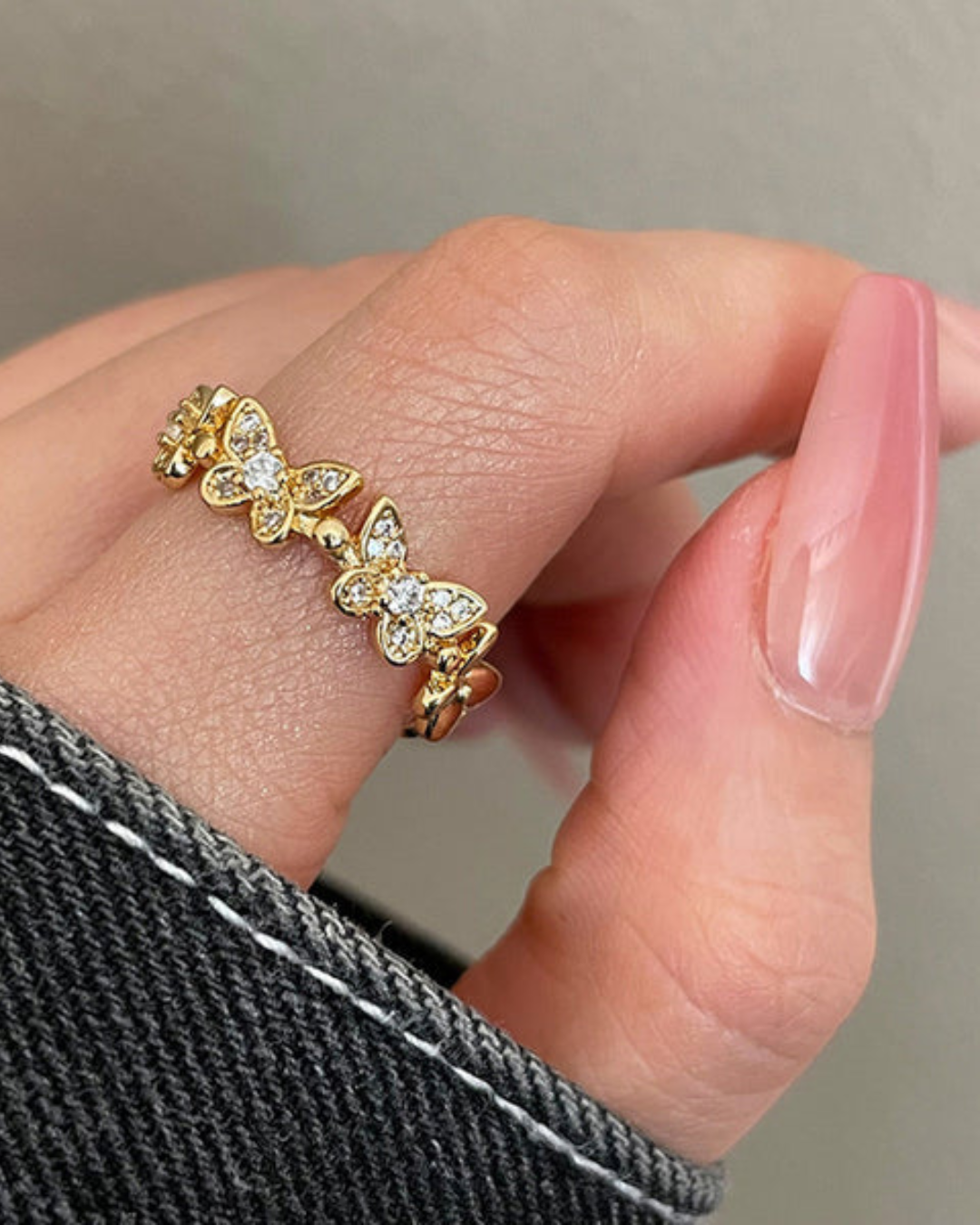 Diamond Butterfly Shape Ring