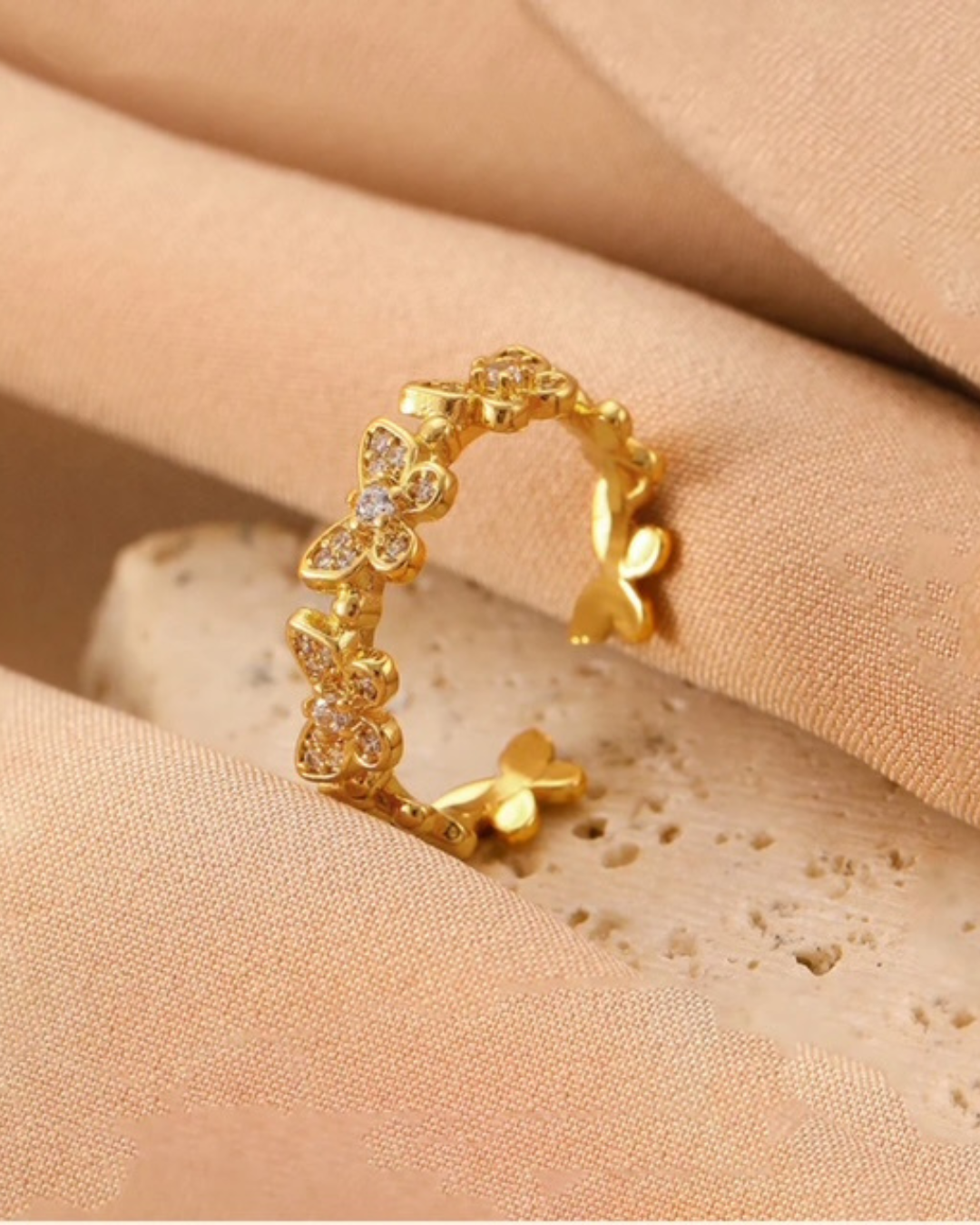 Diamond Butterfly Shape Ring - Image 2