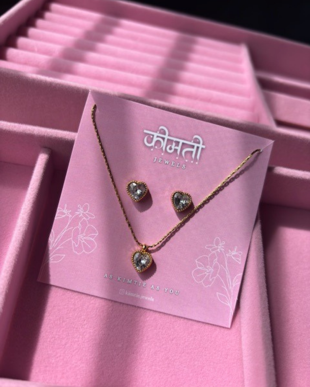 Heart Shape Diamond Set