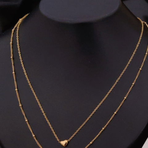Heart Double Layered Necklace