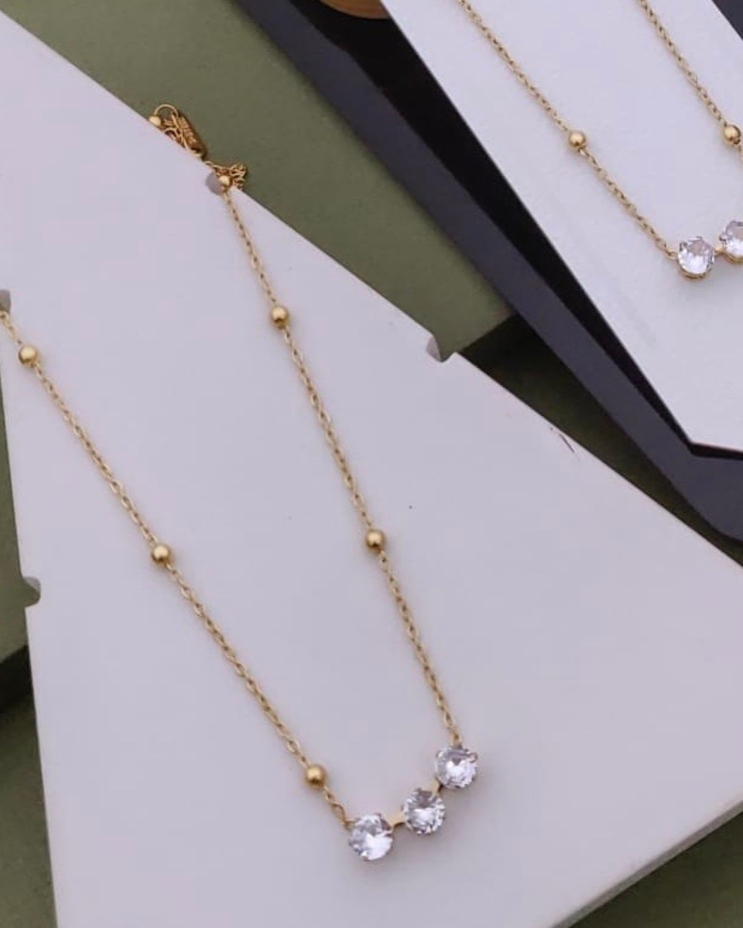 Triple Diamond Necklace